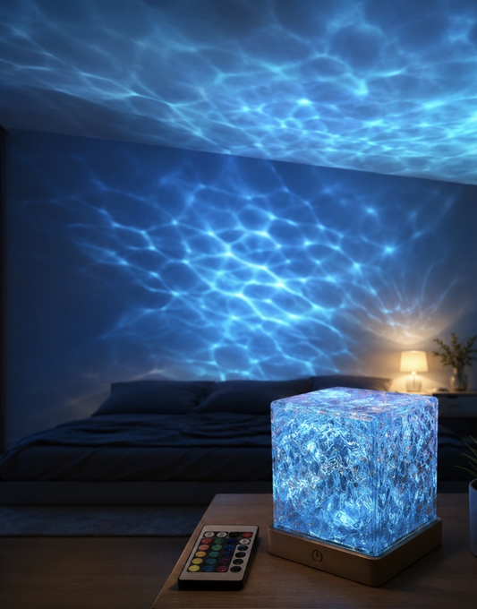 AquaGlow™ – Projektor Fal Wodnych LED 16 Kolorów z Pilotem